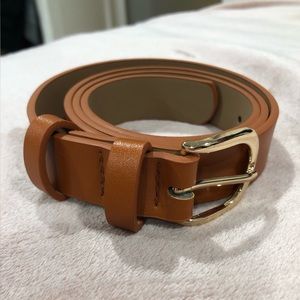 Shein brown belt with gold buckle 1 inch